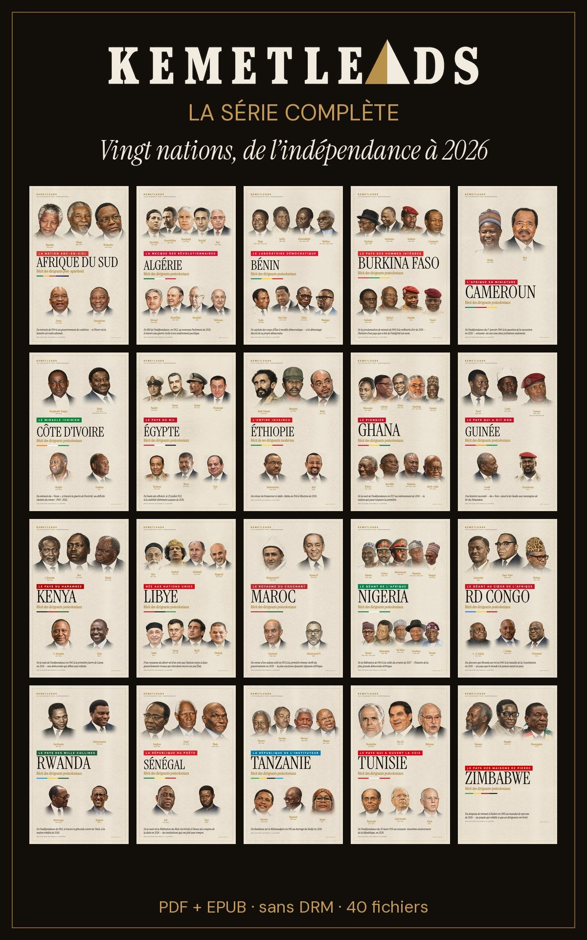 La série complète des chefs d’État — 20 e-books (français)