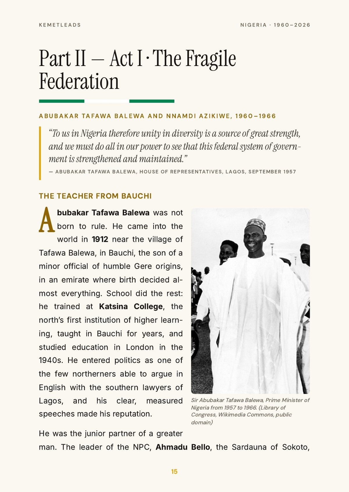 Nigeria — look inside: Act I opening