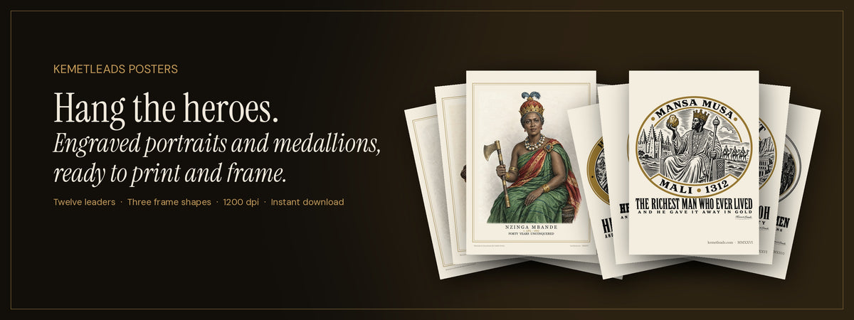 KemetLeads Posters: engraved portraits and medallions, ready to print and frame