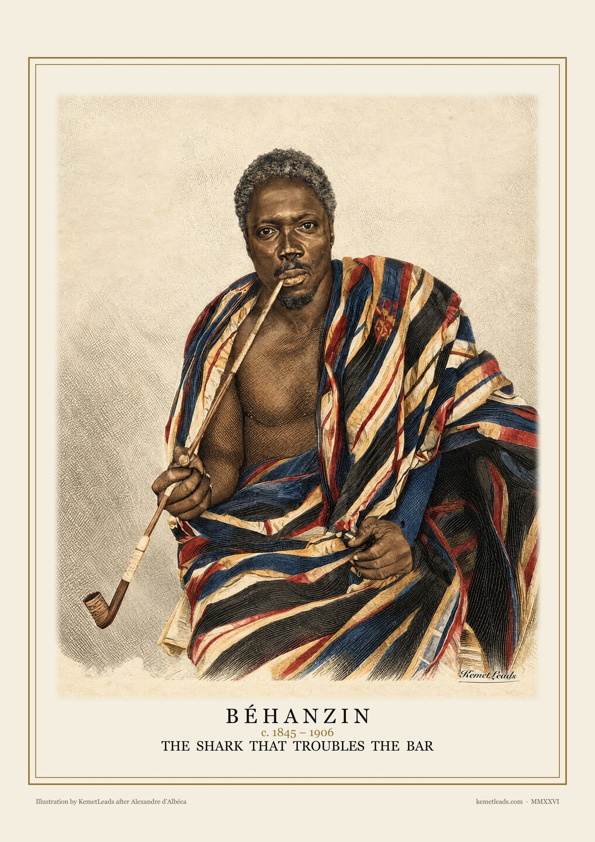 Behanzin engraved poster