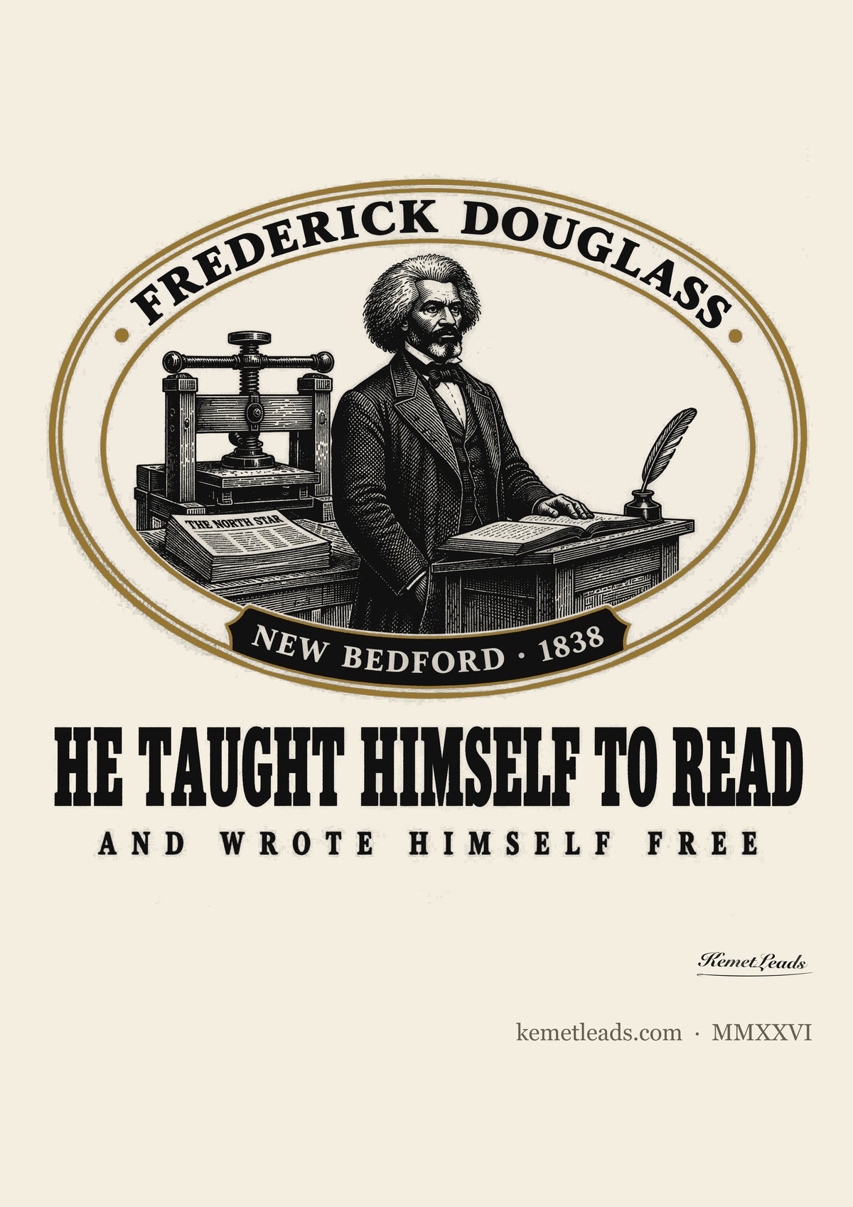 Frederick Douglass medallion poster