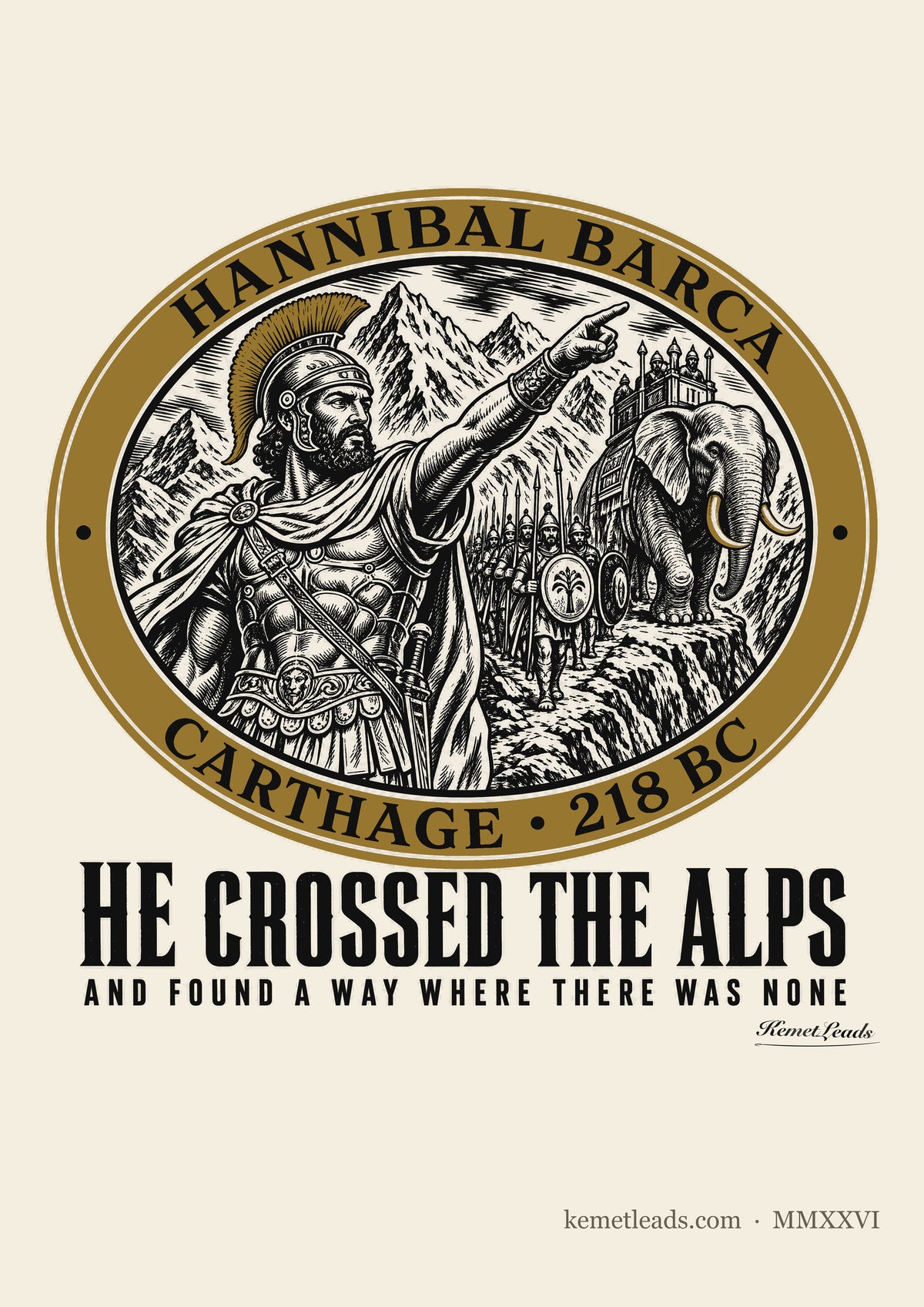Hannibal Barca medallion poster