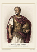 Hannibal Barca engraved portrait poster