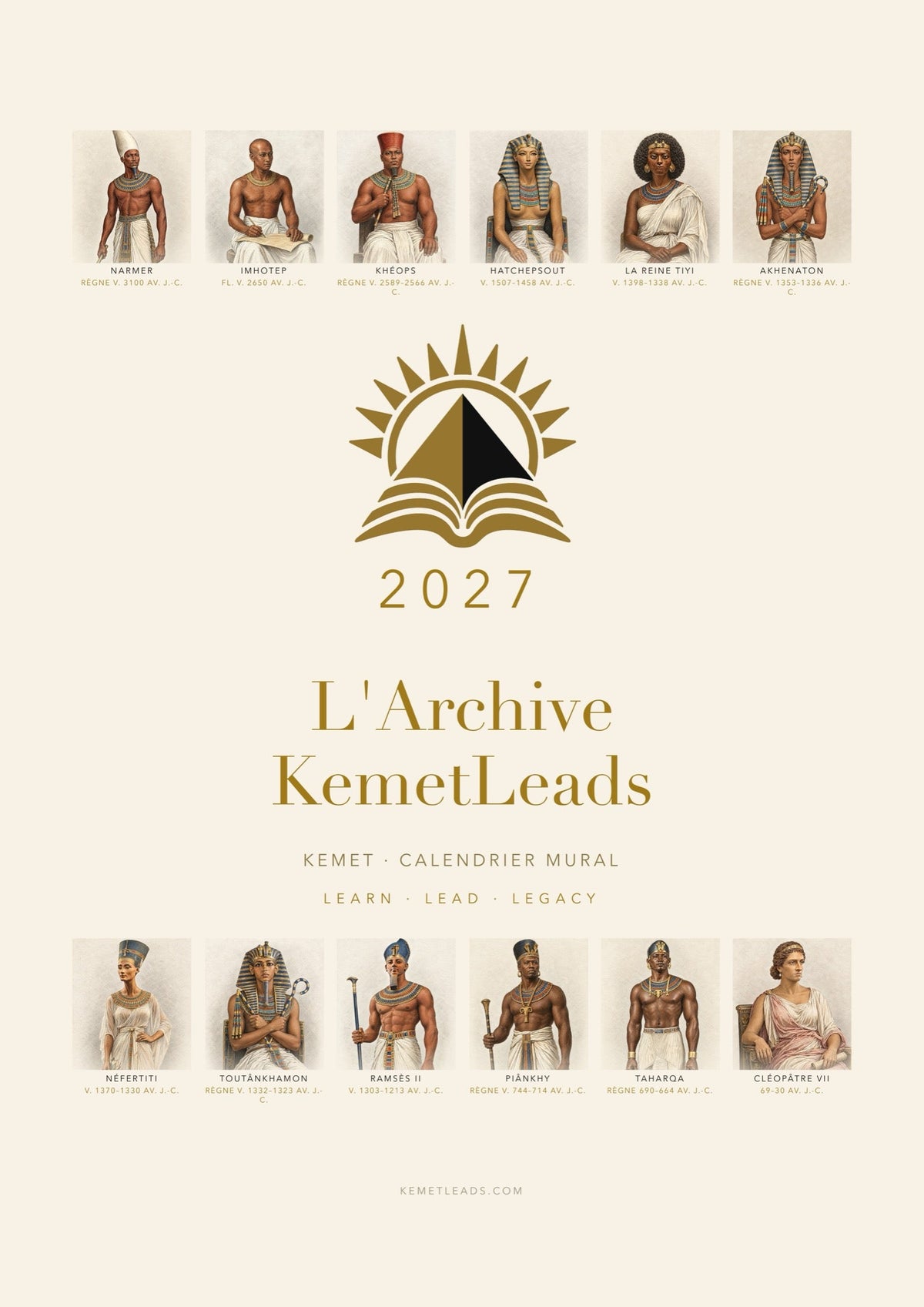 Couverture du calendrier Kemet 2027
