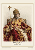 Menelik II engraved poster