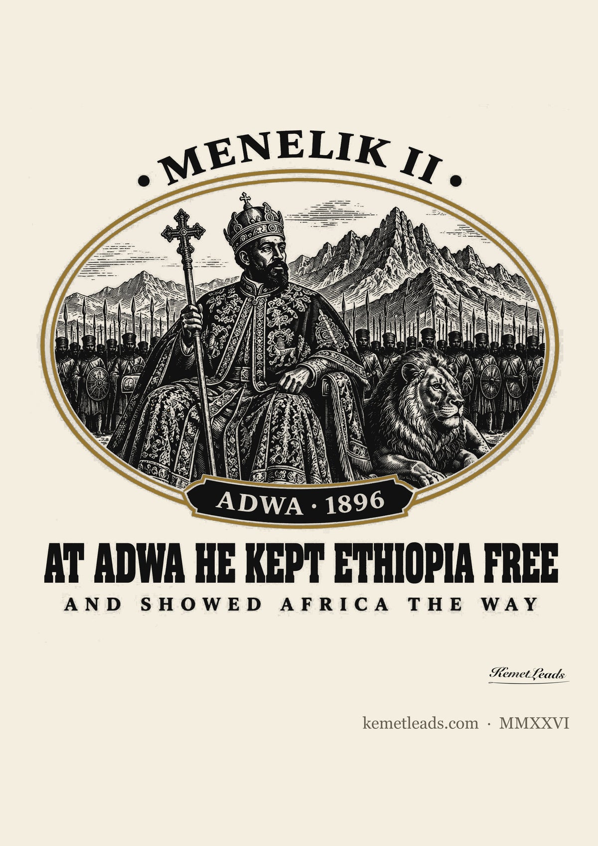 Menelik II medallion poster