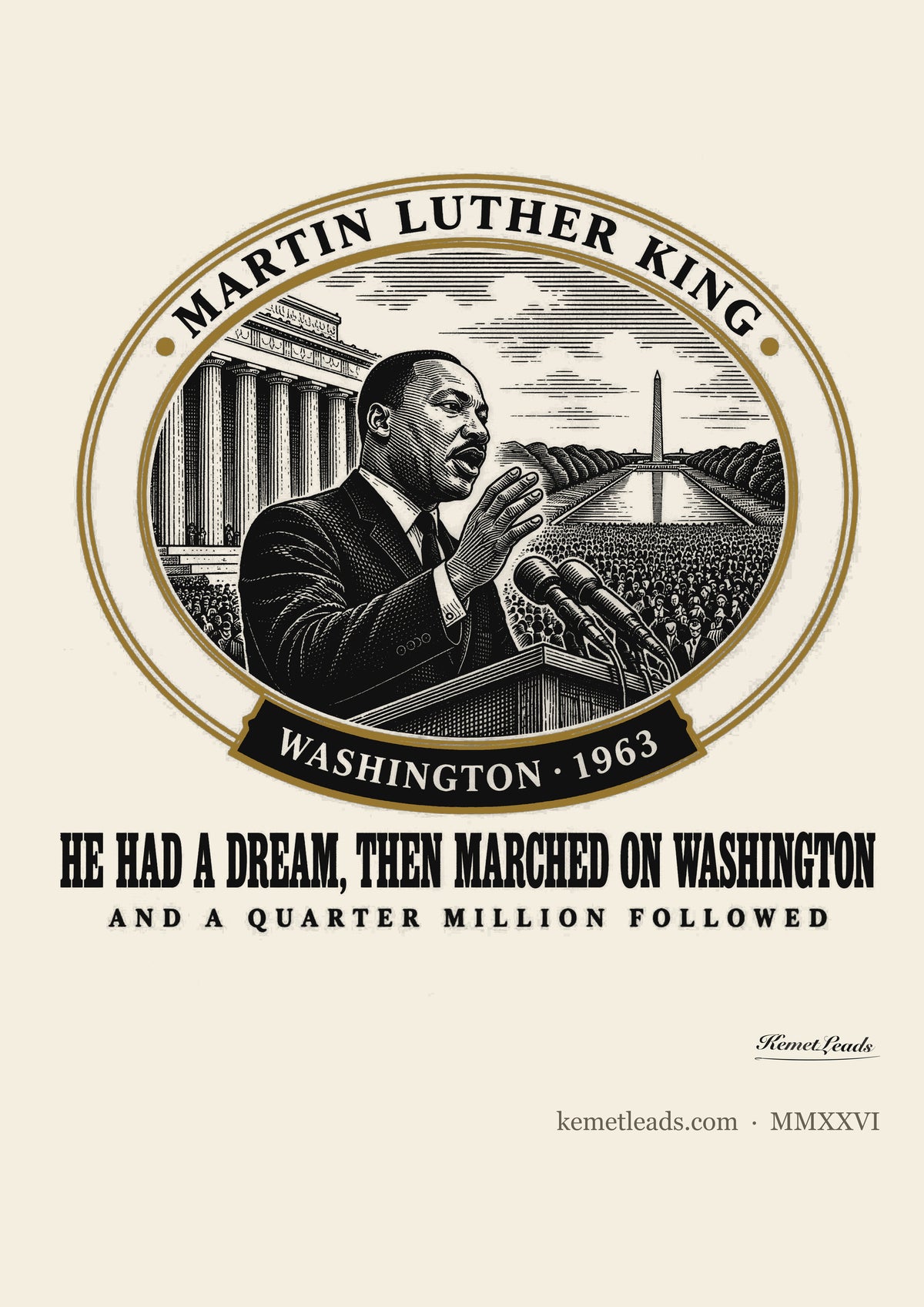 Martin Luther King medallion poster