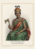 Nzinga Mbande engraved poster