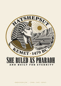 Hatshepsut engraved medallion poster — she ruled as pharaoh
