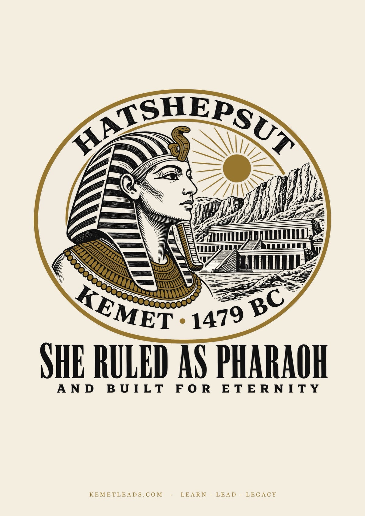 Hatshepsut engraved medallion poster — she ruled as pharaoh