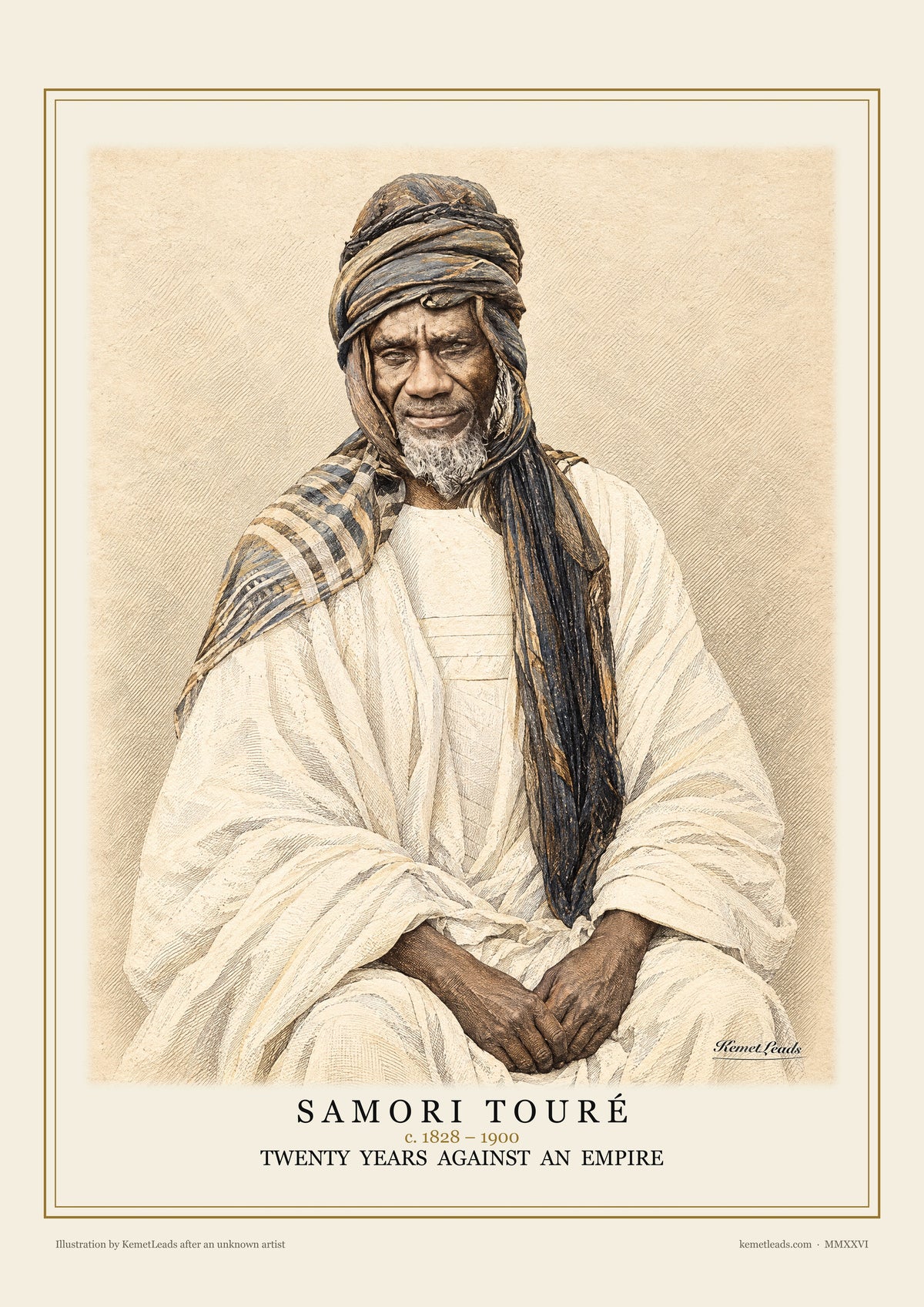Samori Toure engraved poster