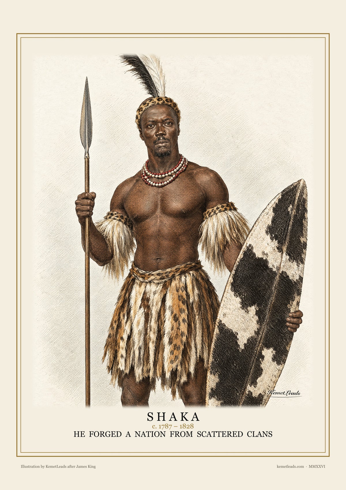 Shaka engraved poster
