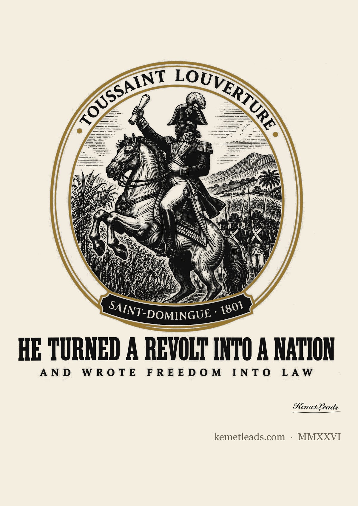 Toussaint Louverture medallion poster